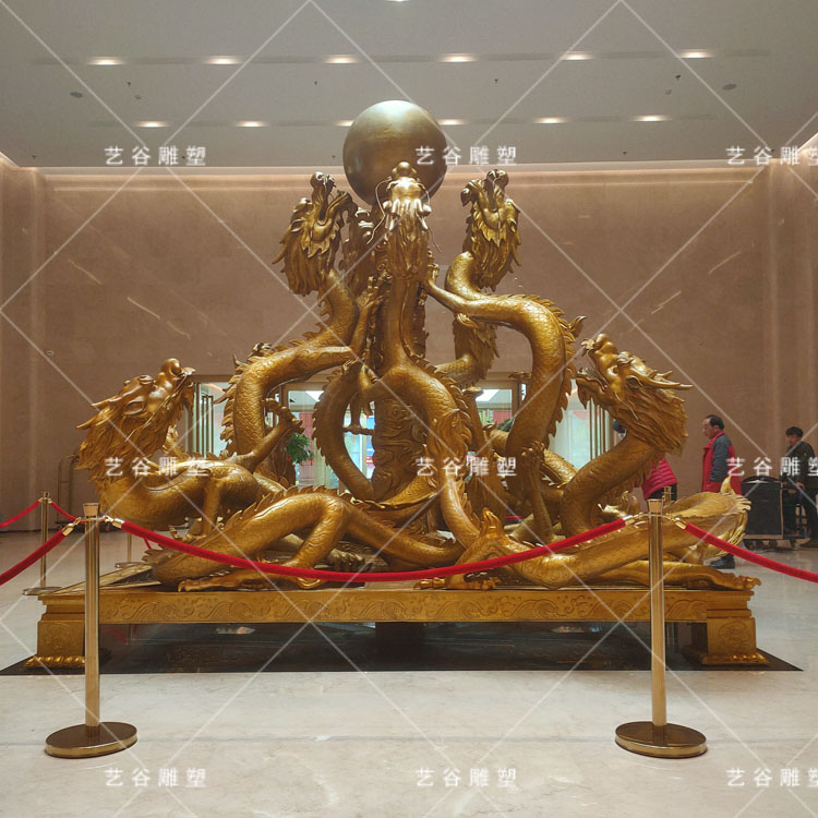 浙江溫州九龍戲珠雕塑
